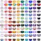 240pcs Assorted Large Hole European Lampwork Spacer Beads – Colorful Craft Beads (Mix Color)